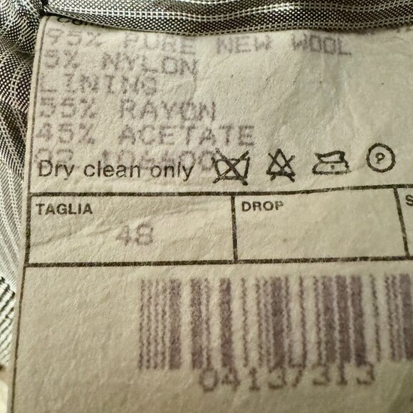 Vestimenta mens size 38R 2 button Blazer 95% Pure New Wool Italian Made Timeless - Picture 12 of 12